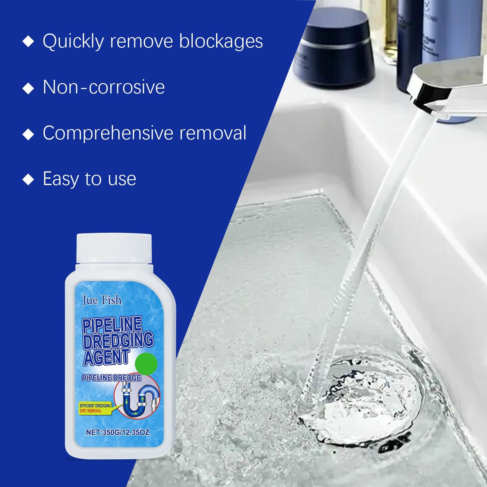Drain Unblocker Powder (350g/350g*2), Quick Drain Cleaning, Kitchen Toilet Sink Unblocker, Dissolves Clogs, Prevents Blockages, Clog Remover