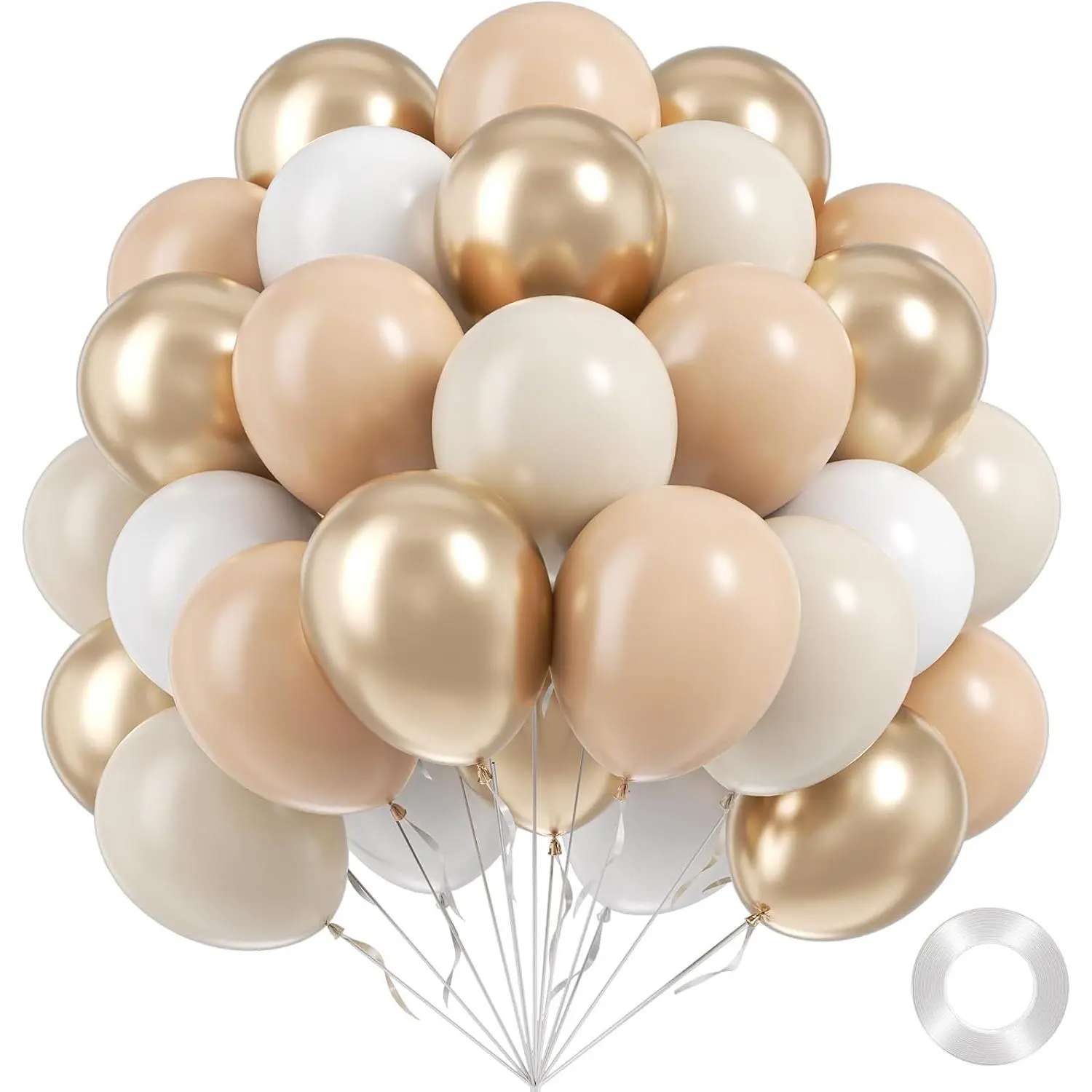 60 count Neutral Balloons with 12inch Nude Beige Sand White  Balloons | Bridal Shower,  Shower, Wedding, , Birthday Party Decorations
