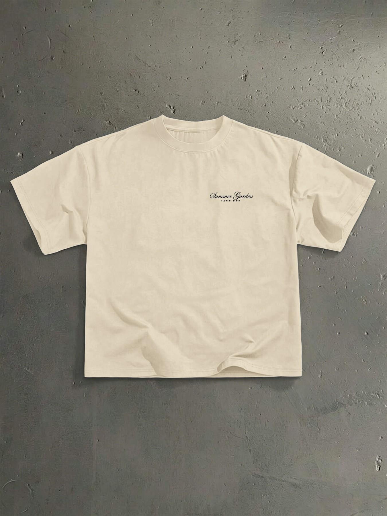 Men's Casual Short Sleeve T-Shirt, Trendy Print Design, Perfect for Travel, Sports, Office, Versatile Clothing for Men