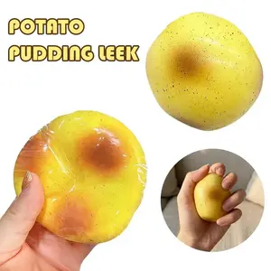 Potato Pudding Squishy Stress Ball Realistic Slow Rising Fidget Toy Soft Stretchy Squeeze Toy for Anxiety Relief Sensory Play