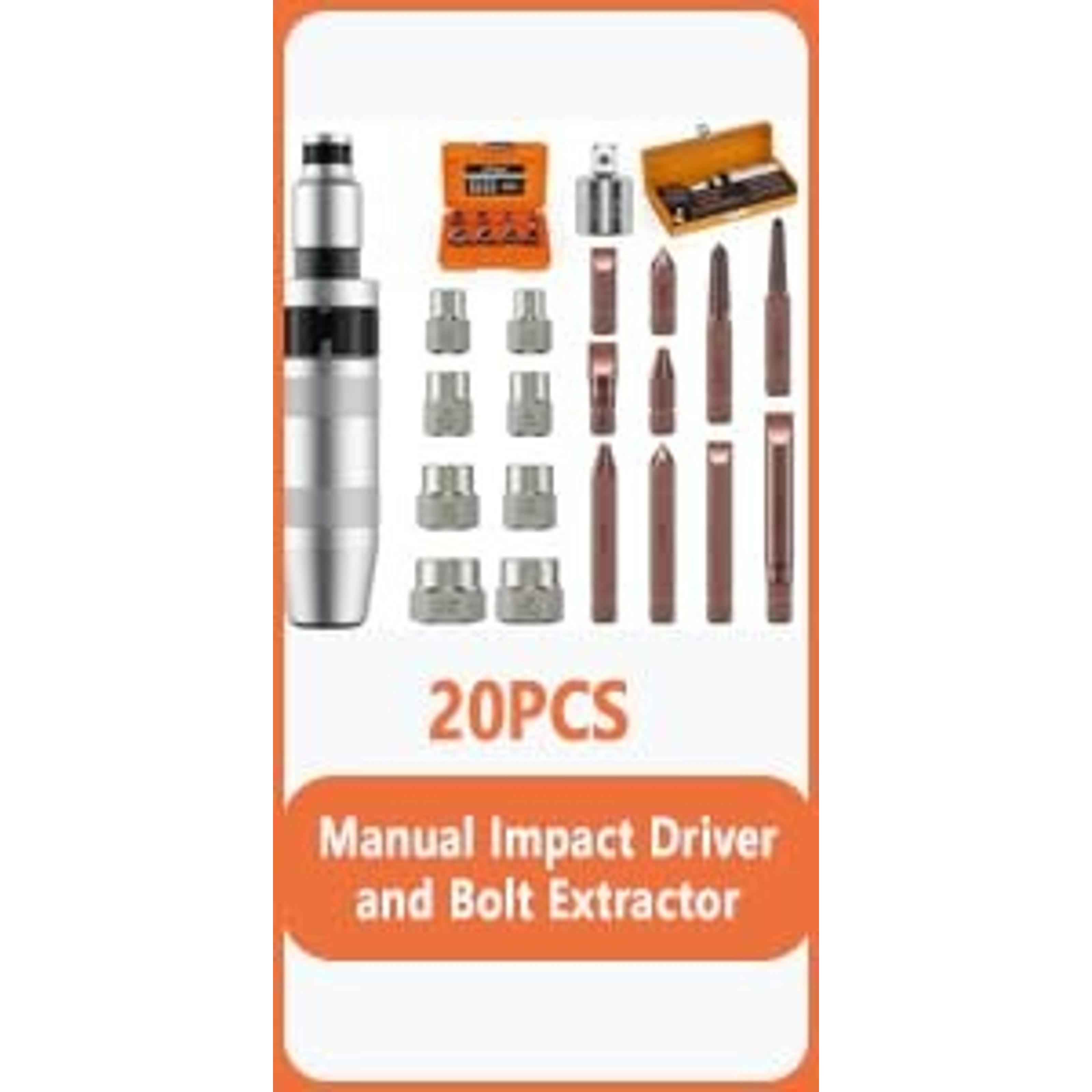 13Pcs Multi-Spline Screw Extractor Set, Chrome Molybdenum Alloy Steel Easy Out Bolt Extractor Kit, Hex Head Bolt Remover Tool for Broken Stripped Rusted Bolts Screws Nuts