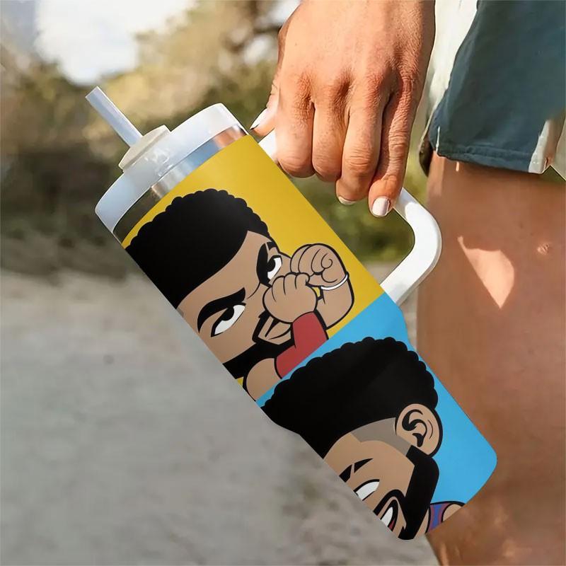 1pc Cute Cartoon Insulated Cup, Vacuum Dual-Layer Stainless Steel, Long-Lasting Heat and Cold, Portable Coffee Cup for Office and Travel