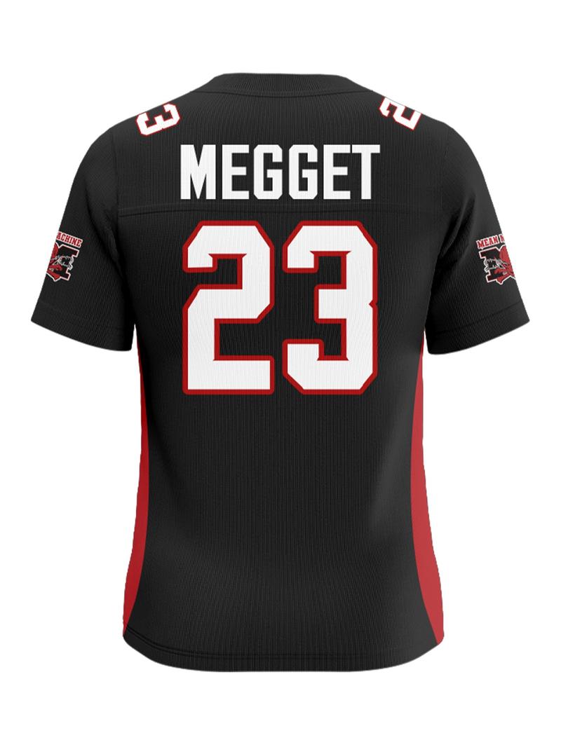 Men's American Football Jersey, Mean Machine Megget #23, Classic Vintage V Neck, Quick Dry Sweat Absorbent, Indoor & Outdoor Sports Wear, Jersey Top