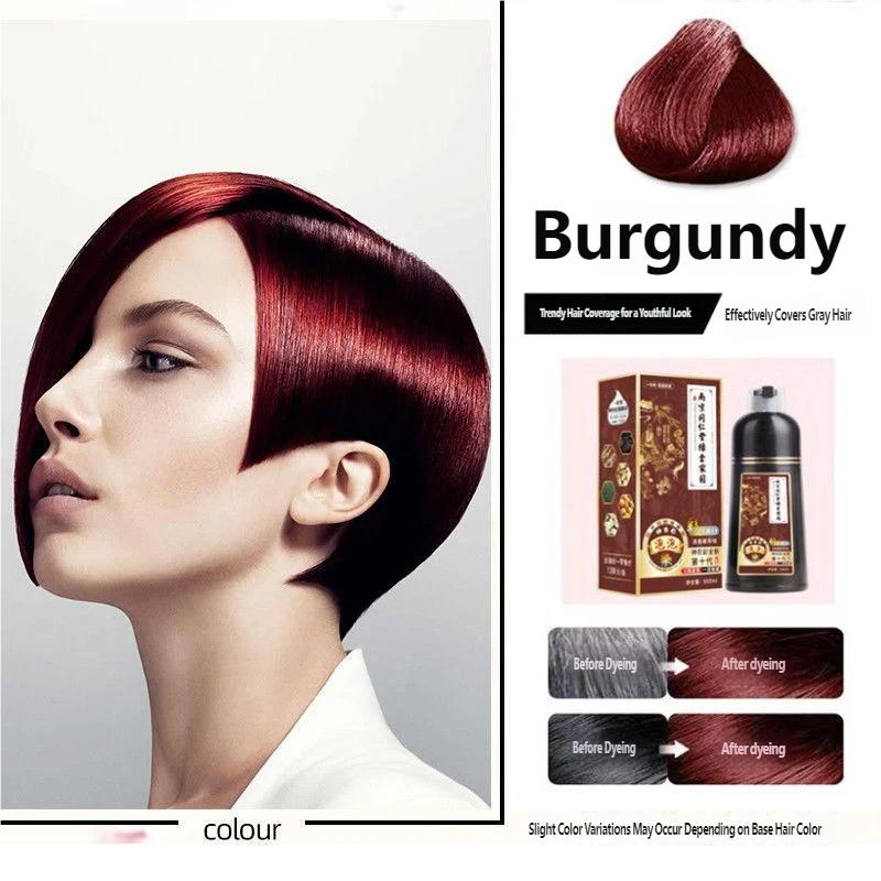 500ML Bubble Hair Dye Cream, Natural Gentle Formula, Effective Color Coverage, Long-Lasting Stain, Includes Tools, Home Use