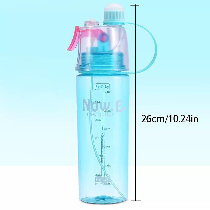 Summer Sports Water Bottle with Straw and Handle, BPA-Free Hydration Helper, Ideal Gift for Family, PC Material, No Ca Prop 65 Re/ca