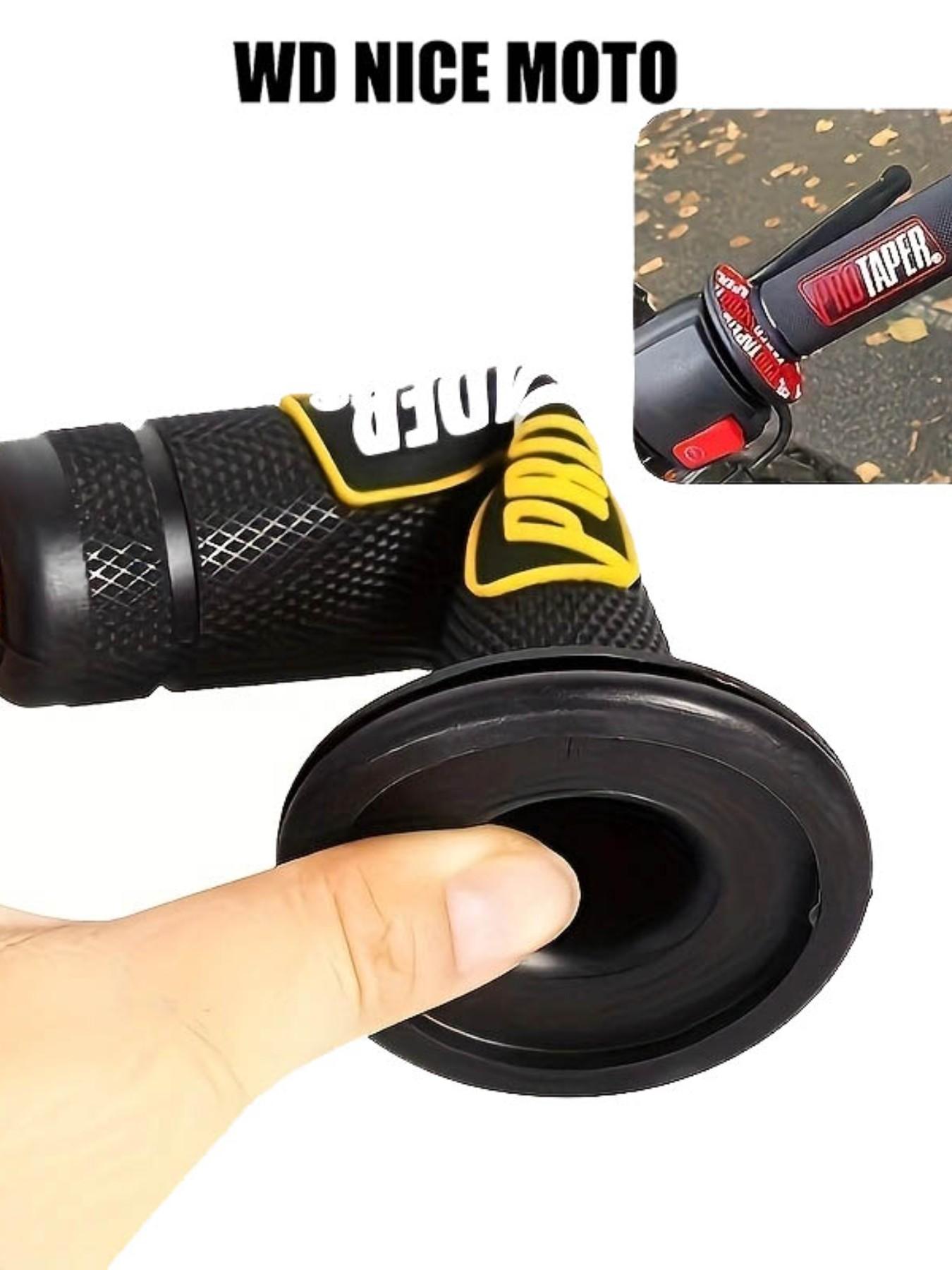 WD Nice Moto Motorcycle Handle Grips, 7/8" 22mm Universal Handlebar Rubber Gel, Comfortable Hand Grip for Motocross & Dirt Bikes
