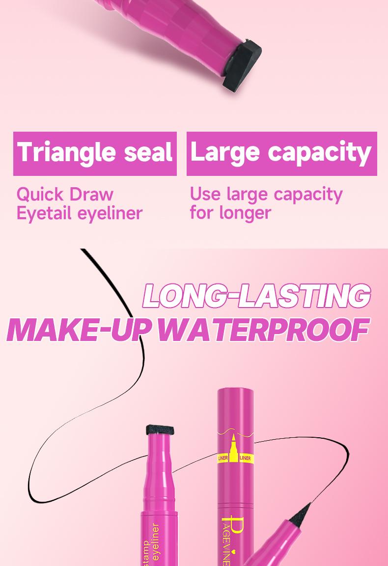 2-In-1 Dual Head Wing Stamp Wings Eyeliner Liquid Pen, Easy Cat Eye Template Makeup Tool, Waterproof Sweatproof Long-Lasting