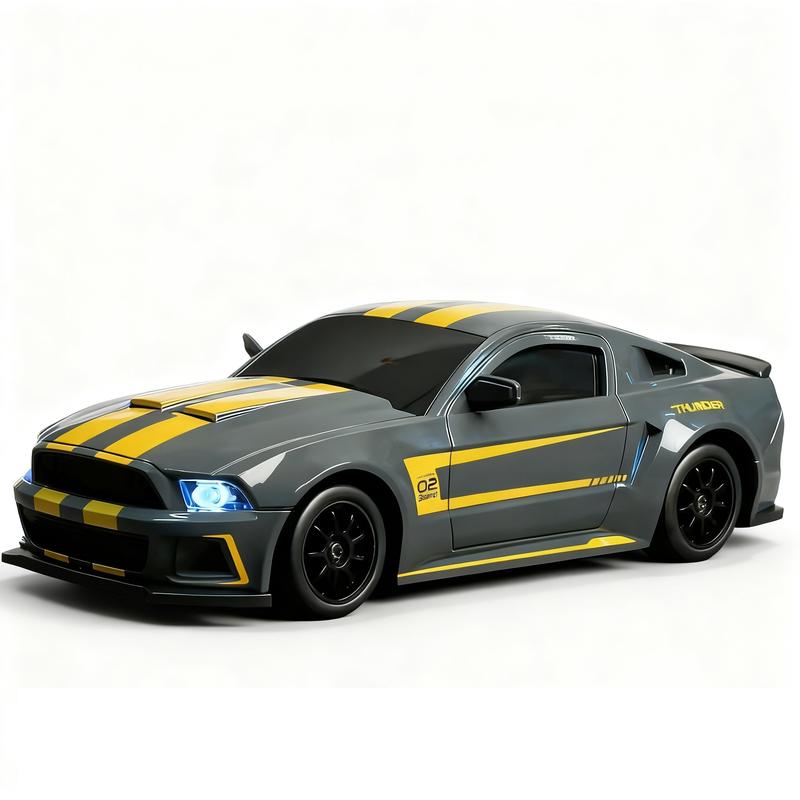 1:24 Remote Control Drift Car with 2.4GHz 4wd, Amazing Lights and Tires, Includes Road Obstacle Tools, Perfect Birthday Gift