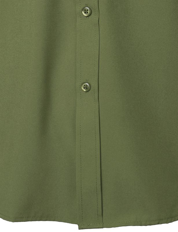 ZEROYAA Men's Regular Fit Orange Dress Shirt Solid Wrinkle-Free Long Sleeve Casual Business Button Up Shirts with Pocket Camisa de Vestir Mens 4th of July Shirt Sublime Shirt Beige Top Polyester Fabric