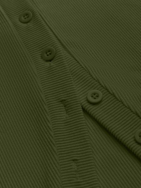 Women's Casual Round Neck Long Sleeve Button Front Top, Basic Solid Color Design, Extended Length, Perfect for Daily Wear, Womenswear