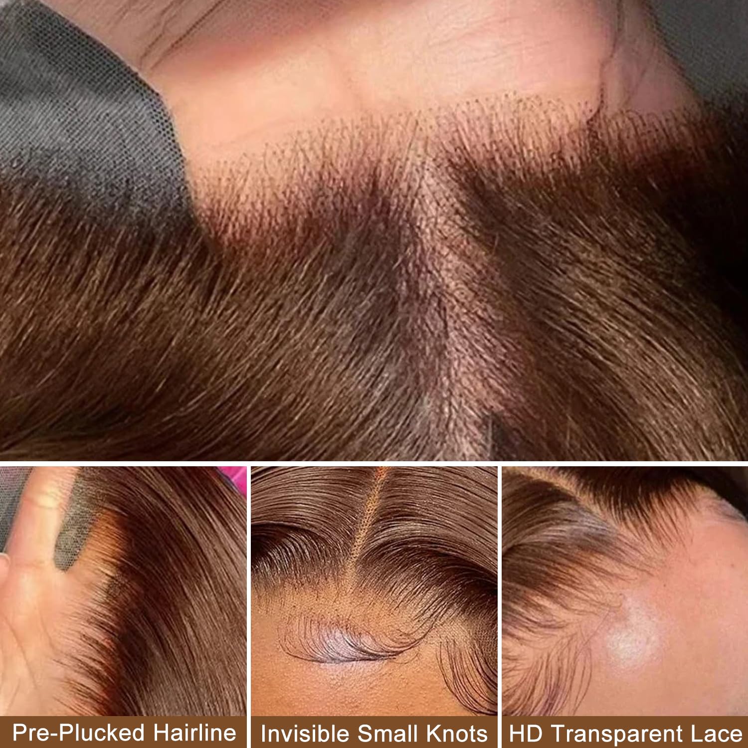 Tuneful 32 Inch Ginger Brown Body Wave Human Hair Wig 13x6 Lace Frontal Wigs 180% Density ginger Brown Lace Front Wig Human Hair With Baby Hair  Colored Body Wave Wigs For Women