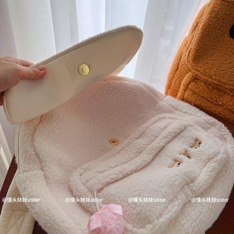 Soft Rilakkuma Korilakkuma Plush Backpack, Adorable Korilakkuma Bag Cute School Travel Backpack Gifts Girl Large Capacity