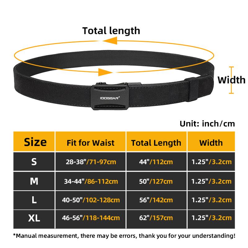 IDOGEAR Men's 1.25" Ratchet Nylon Belts with Metal Buckle Quick Release Sport Belts CCW Belts 3443 SpringStatements