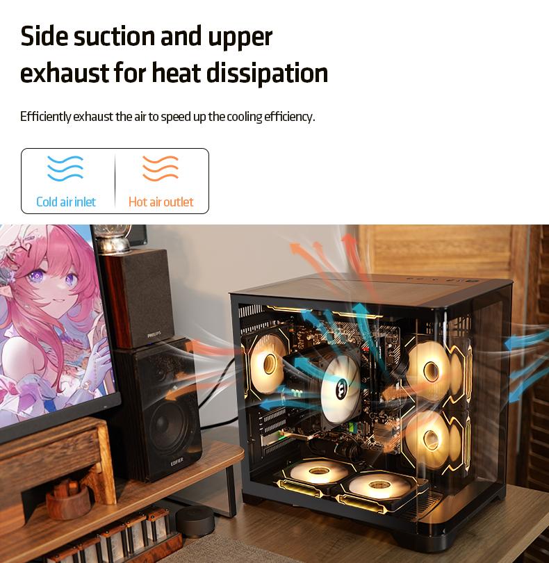 YEAH MAGIC Astral S1 Desktop PC AMD Ryzen 5 5600GT (6 core up to 4.6GHz) 16GB DDR4 3200MHz 1TB NVMe SSD 650W Gold PSU Windows 11 Home WIFI Gaming PC with 7 ARGB Fans,Gaming PC,Prebulit PC YEAH MAGIC Astral S1 Desktop PC AMD Ryzen 5 5600GT (6 core up to 4.6GHz) 16GB DDR4 3200MHz 1TB NVMe SSD 650W Gold PSU Windows 11 Home WIFI Gaming PC with 7 ARGB Fans,Gaming PC,Prebulit PC