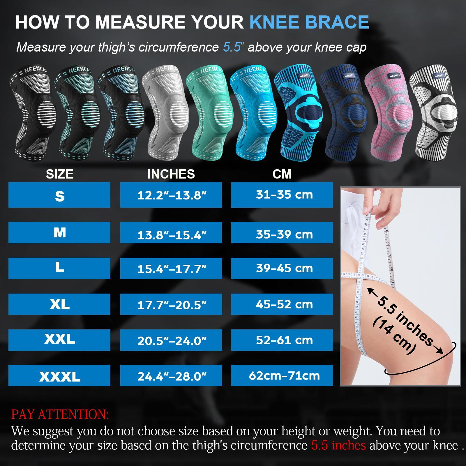 【Christmas】NEENCA  Knee Sleeve for Runner, Workout, Gym, Basketball, Volleyball, Hiking Spicy Dill Breathable Sponge Knee Pads Leg Protector Healthcare Support football accessories Patellar Belt Patella Band,Multi-Sport Knee Support Sleeve