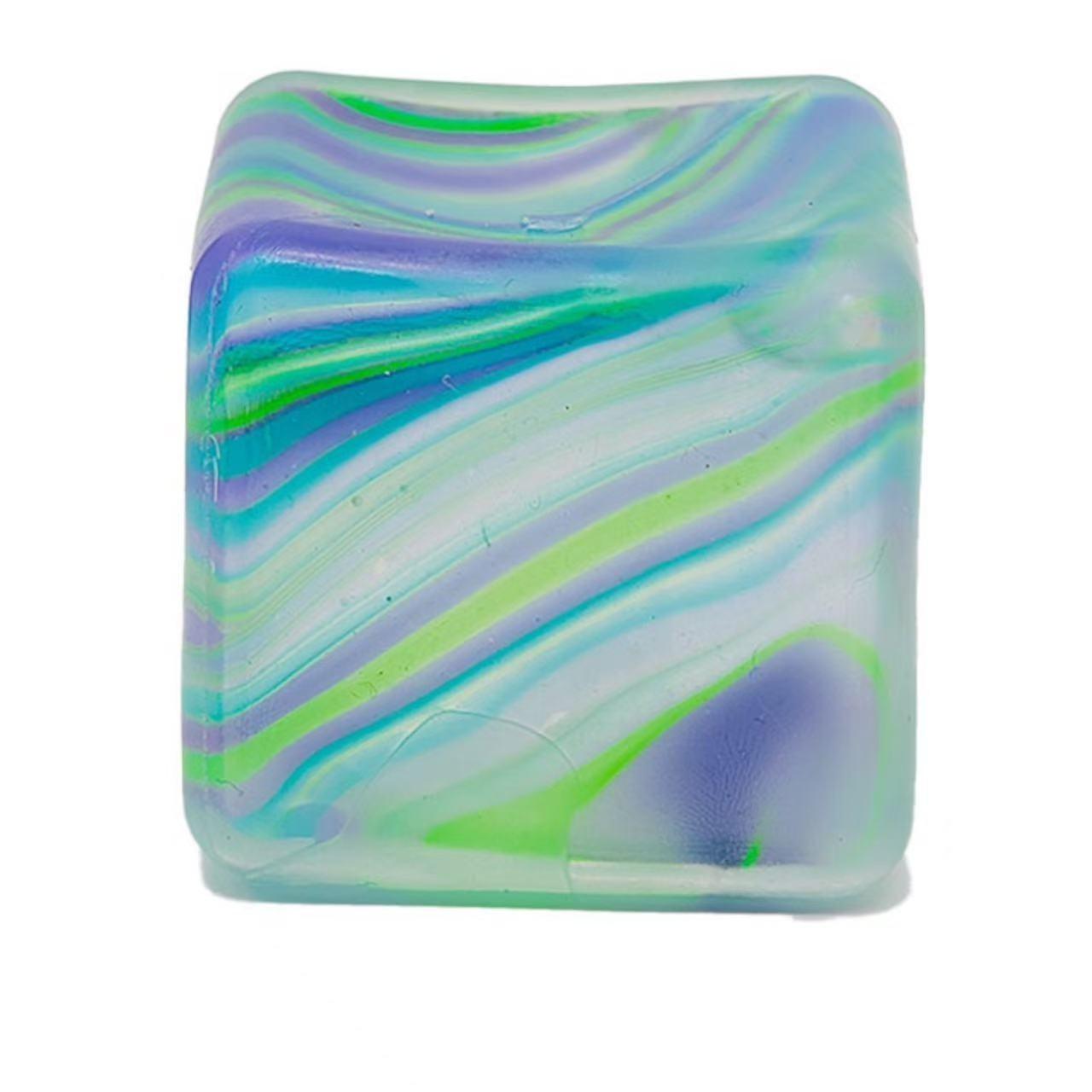 Squishy Stress Relief Toy, Textured Ice Cube Melt-in-Hand Fidget Toy for Anxiety Relief