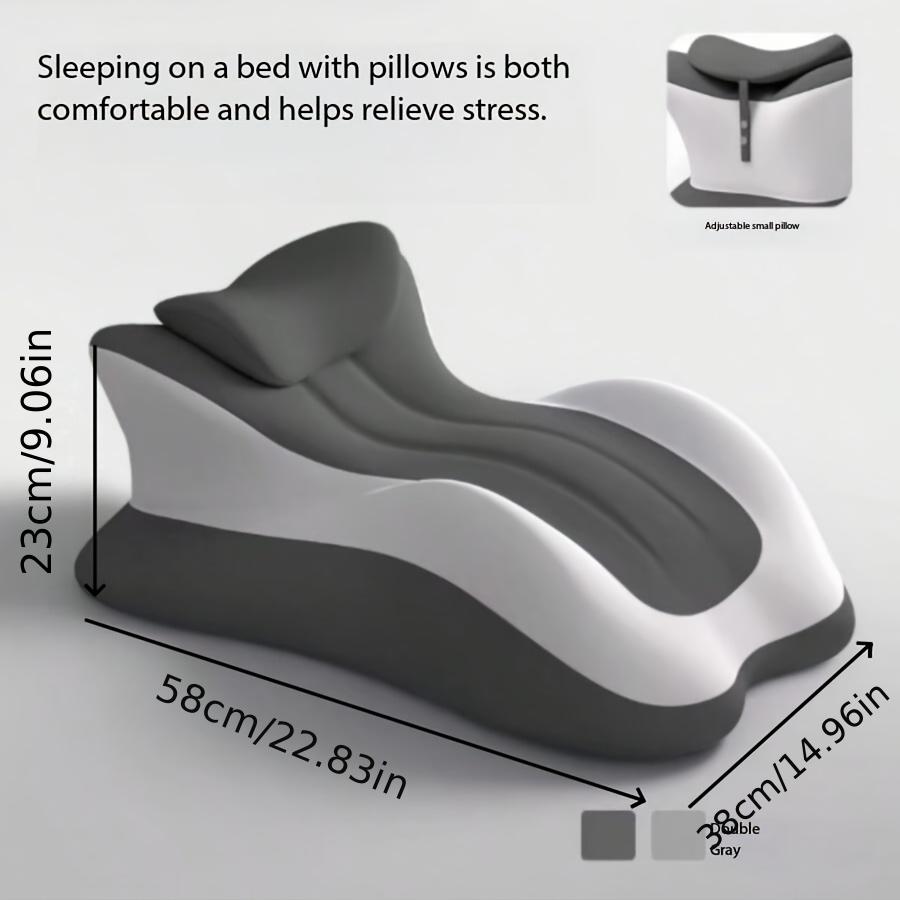 Portable Multi-Functional Comfort Pad, Couples Memory Foam Wedge Pillow, Cushion, Ergonomic Butt Support, Multiple Positions, Prone Position, Ideal for Home, Office, Yoga, Reading, Multiple Uses, Relieve