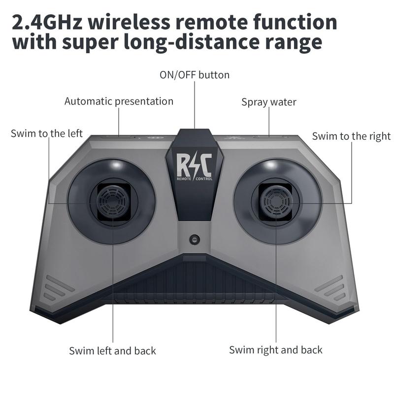 Remote Control Shark Toys 1:18 High Simulation Scale Fish with Light for Lake Bathroom Pool 2.4g Electric RC Boat Birthday Couple Christmas Gifts