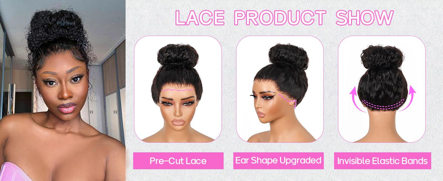 28 Inch Hidden Strap Glueless 360 Lace Front Wigs Human Hair Pre Cut Pre Bleached Pre Plucked Body Wave 360 Full Lace Wigs Human Hair 180% Density HD Lace Front Wigs Human Hair