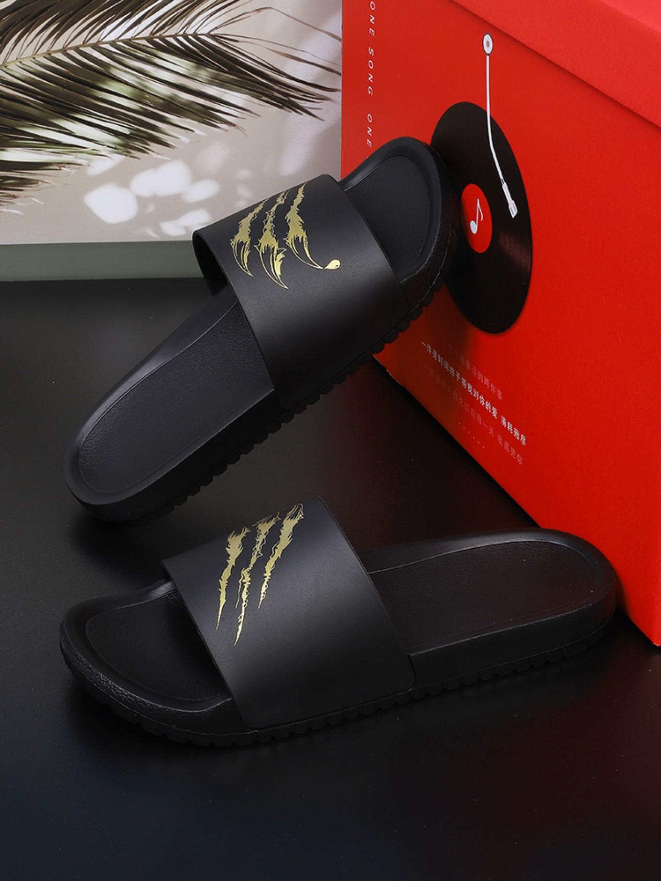 Men's Fashion Comfortable Sports Slippers, Open Toe Massage Slippers, Anti-Slip Breathable, Ideal for Spring Summer Outdoor Vacation Beach, Footwear