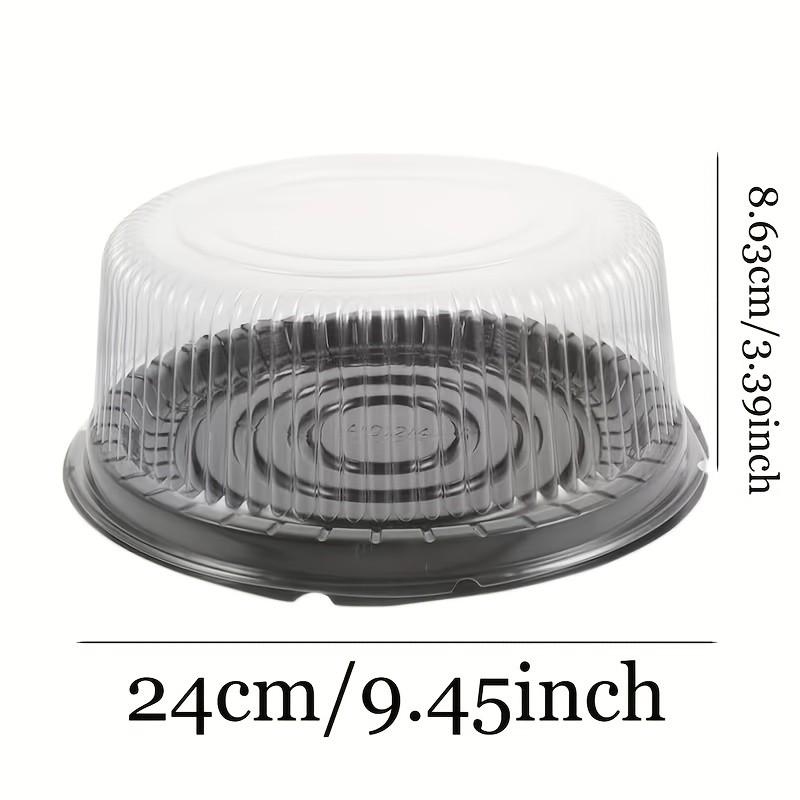 Buy 10 Get 2 Free, 12pcs 8-Inch Round Cake Pans, Plastic Disposable Cake Containers with Lids, Transparent Cake Boxes for Baking