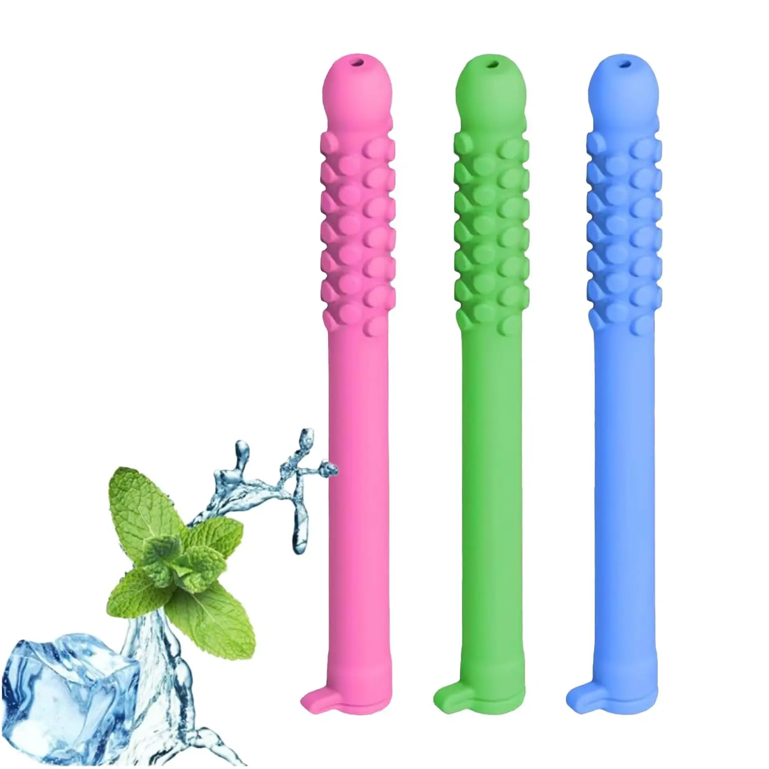 Chewable Breath Freshener Stick, Mint Oral Freshener, Portable, 3PCS |   Chewable breather sticks designed for oral stimulation, helping replace unwanted chewing habits like nail biting.