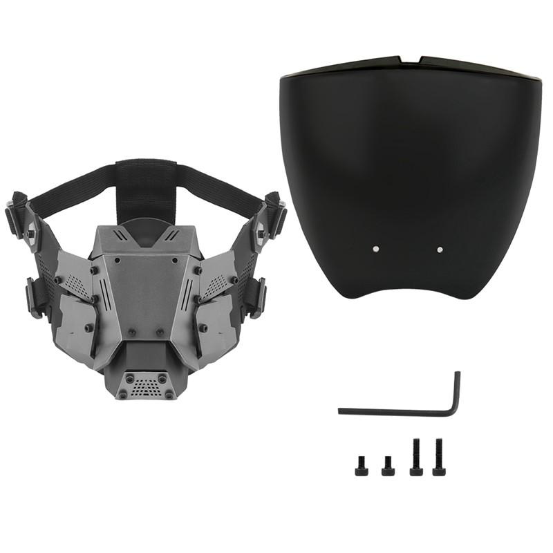 Full Face Mask, Breathable Tactical Mask, Party Role Play Mask, Cyberpunk Style Mask, Holiday Party Supplies