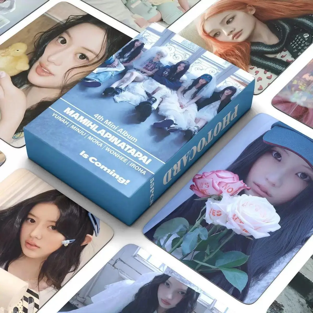 2026 Hot selling toys 55PCS Kpop Hot Girls Group New Album "MAMIHLAPINATAPAI" High Quality Lomo Cards YUNAH MINJU MOKA WONHEE IROHA Collect Postcards Internet-famous toy
