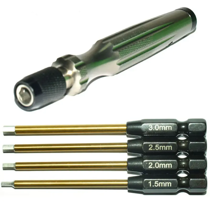 1/4(6.35mm Hex Driver Set, RC Repair Tool Kit, Dismantling Screwdriver Kit, Ideal for Toy Helicopters, Drones, Fpv Racing, Model Aircraft, Essential Maintenance Tools