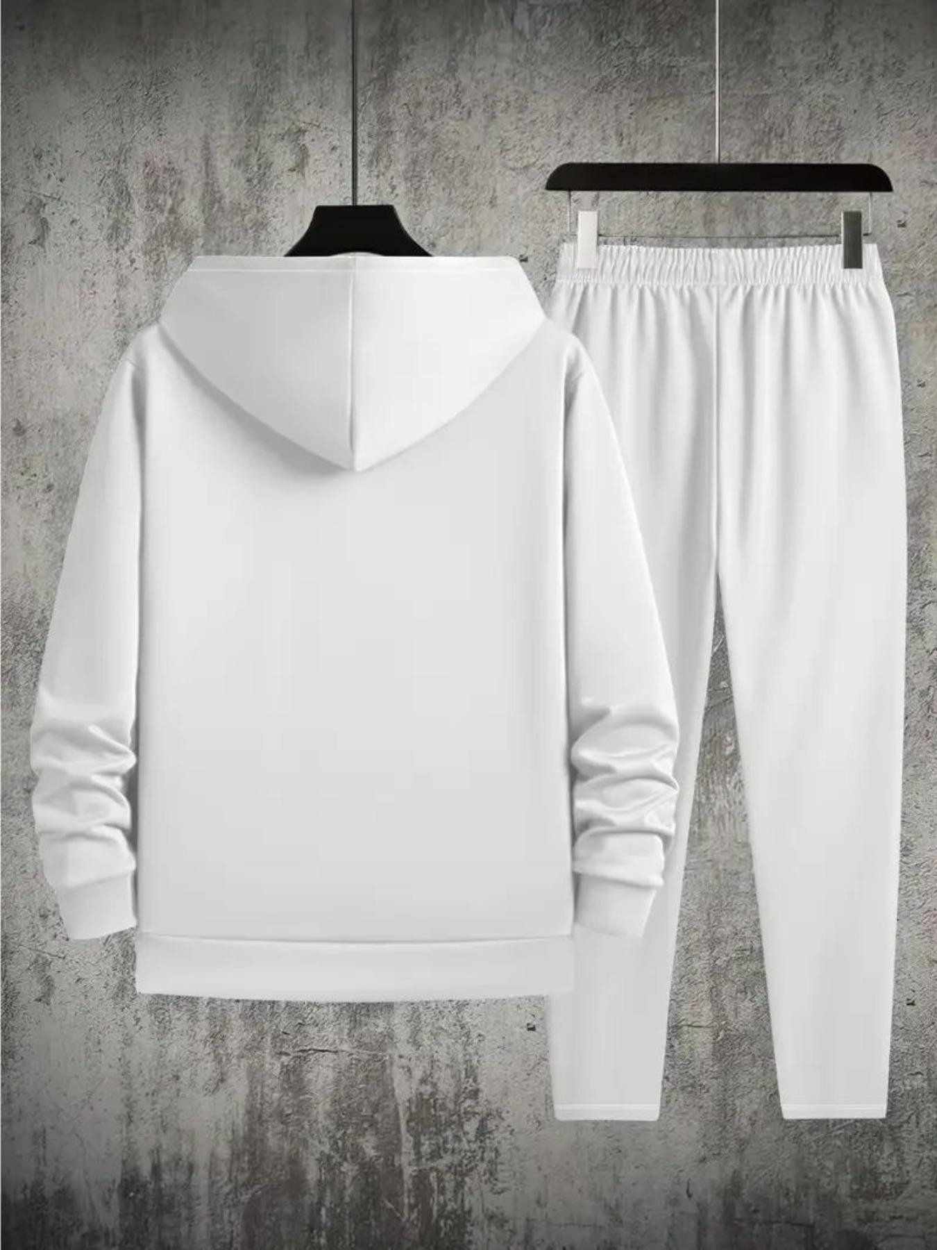 Men's 3D Printed Hoodie and Pants Set, Casual Sportswear for Spring & Fall, Regular Fit Long Sleeve, Christmas Essential