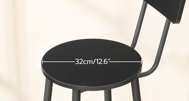 HOOBRO Bar Stools, Set of 2 Bar Stools with Footrest and Back,25.2" Bar Chairs for Kitchen Island, Dining Room,Counter Height Bar Stools, Easy Assembly