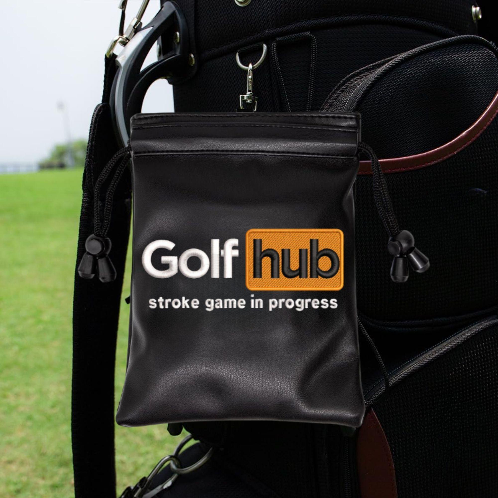 Durable Waterproof Golf Valuables Pouch, Golf Tee Pouch with Drawstring Closure, Portable Ball Pouch for Men Golfers, Unique Gift Idea, Golf Accessories