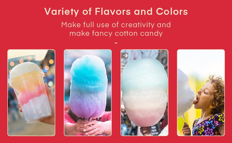 FOHERE Cotton Candy Machine, Home Candy Maker with a Scoop and 10 Sricks for Kid Fun, Family Parties, Chrismas Gift, Red Vintage, Easy to Operate & Clean FOHERE Cotton Candy Machine, Home Candy Maker with a Scoop and 10 Sricks for Kid Fun, Family Parties, Chrismas Gift, Red Vintage, Easy to Operate & Clean