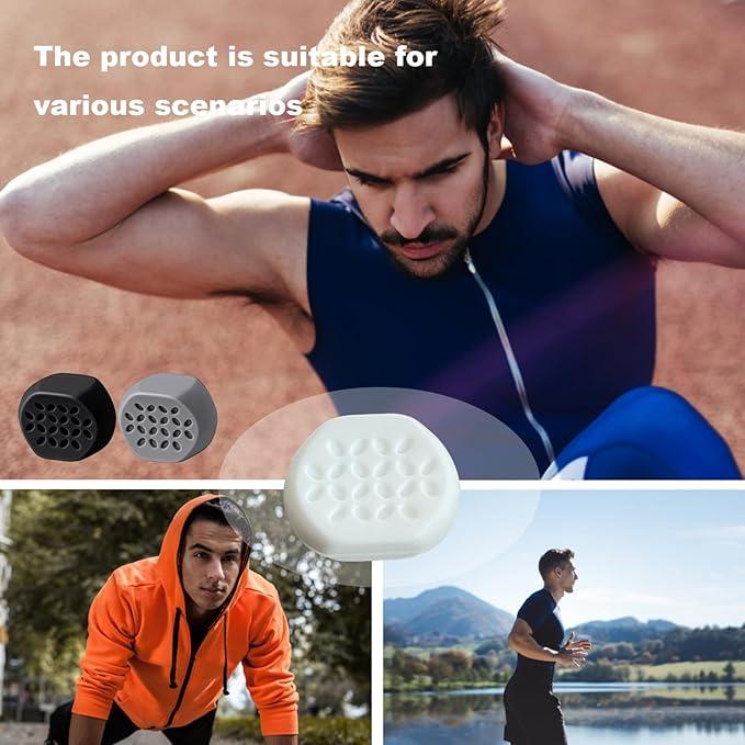 Jawline Exerciser And  Respiratory Trainer Exerciser For Men & Women - Powerful Jaw Trainer - Different Resistance Levels - Double Chin Reducer Eliminator - Silicone Jaw Toner Tablets - Face Neck Shaper & Strengthener Line Chewing Gum