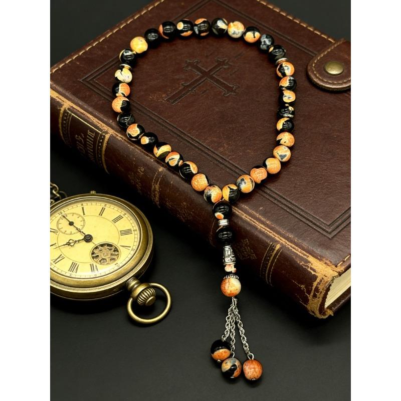 Natural Original Agate Prayer Beads, No Treatment Mala, Meditation Zen Bracelet