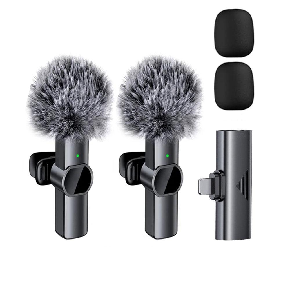 HITOZON Professional Wireless lapel mic for Smartphones,Plug-Play Wireless Microphone With windsock,Lapel Mic for Video Recording,Teaching, interviews,Podcast,Cordless Omnidirectional Condenser Recording Mic for TikTok,YouTube,Vlog