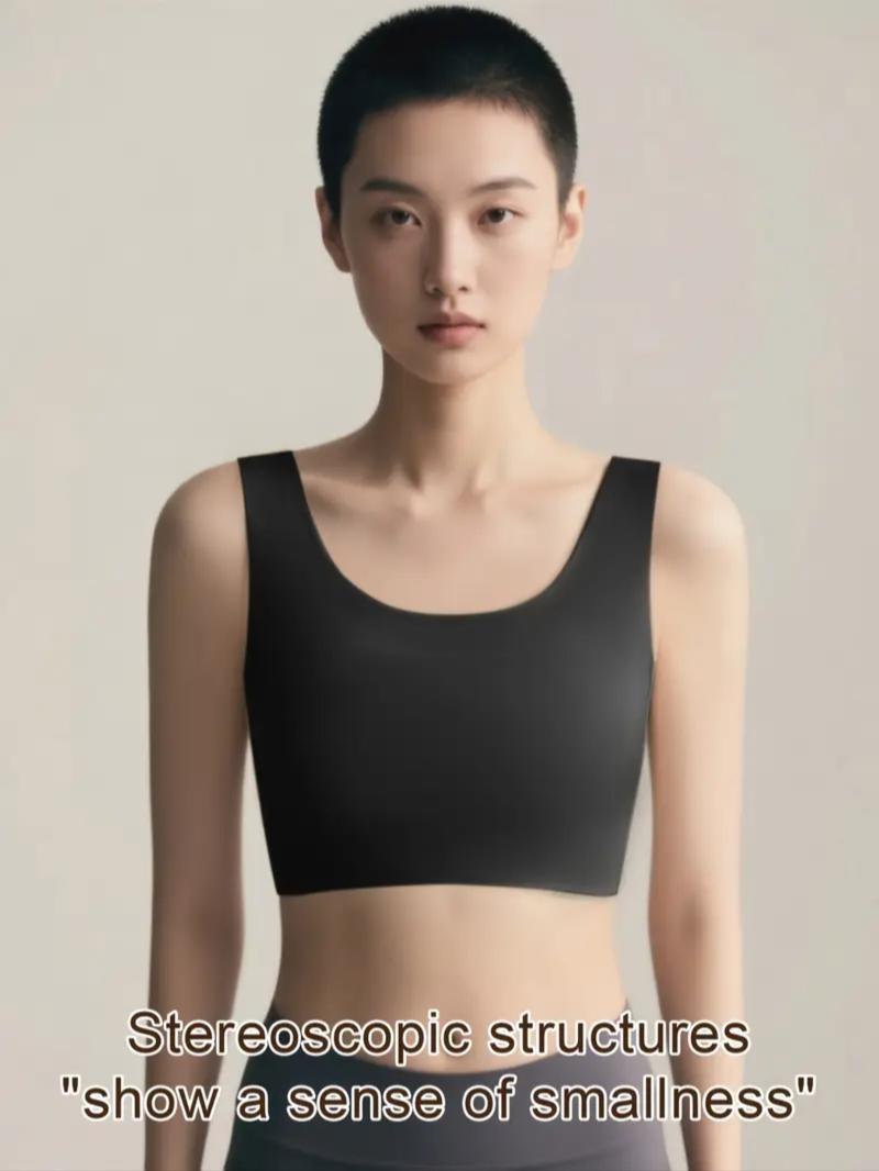 Wireless invisible strapless vest, women's seamless corset bra, wide shoulder strap design, light and breathable fabric, girls disguise as boys, tomboy corset underwear, large and small chest effect, flat chest shaping, Seamless Sports Bras