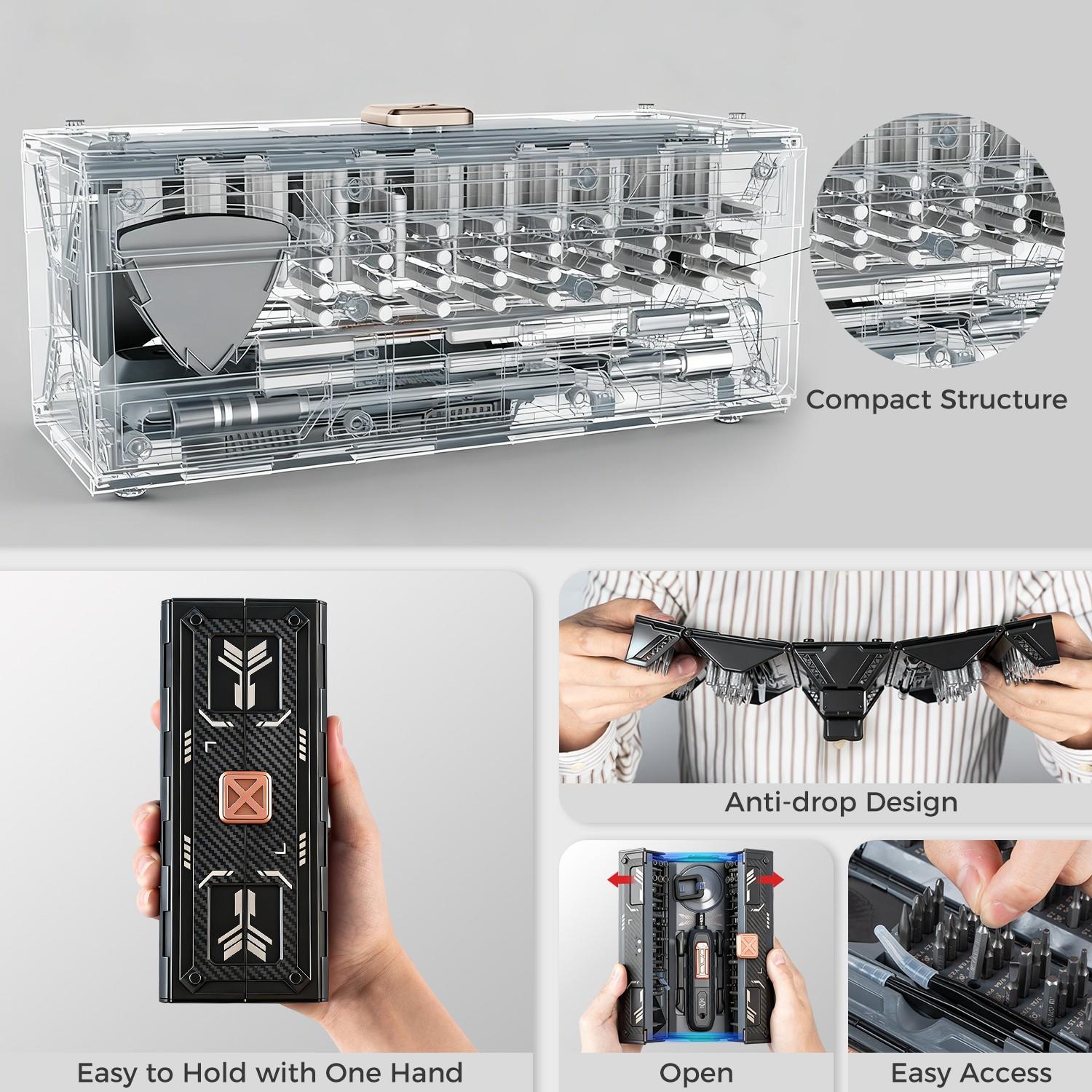 180in1 Multifunctional Manual Precision Screwdriver Set, Professional Maintenance Tool Kit, Ideal for Mechanics, Self-Use Gift Choice