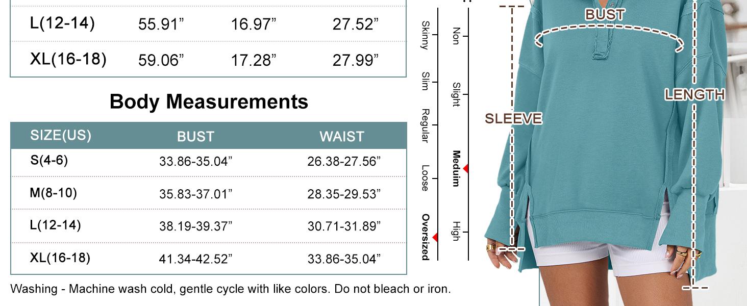 ANRABESS Women's Sweatshirts Oversized Casual Loose Button Up Henley Pullover Top High Low Split Fall Fashion Outfits