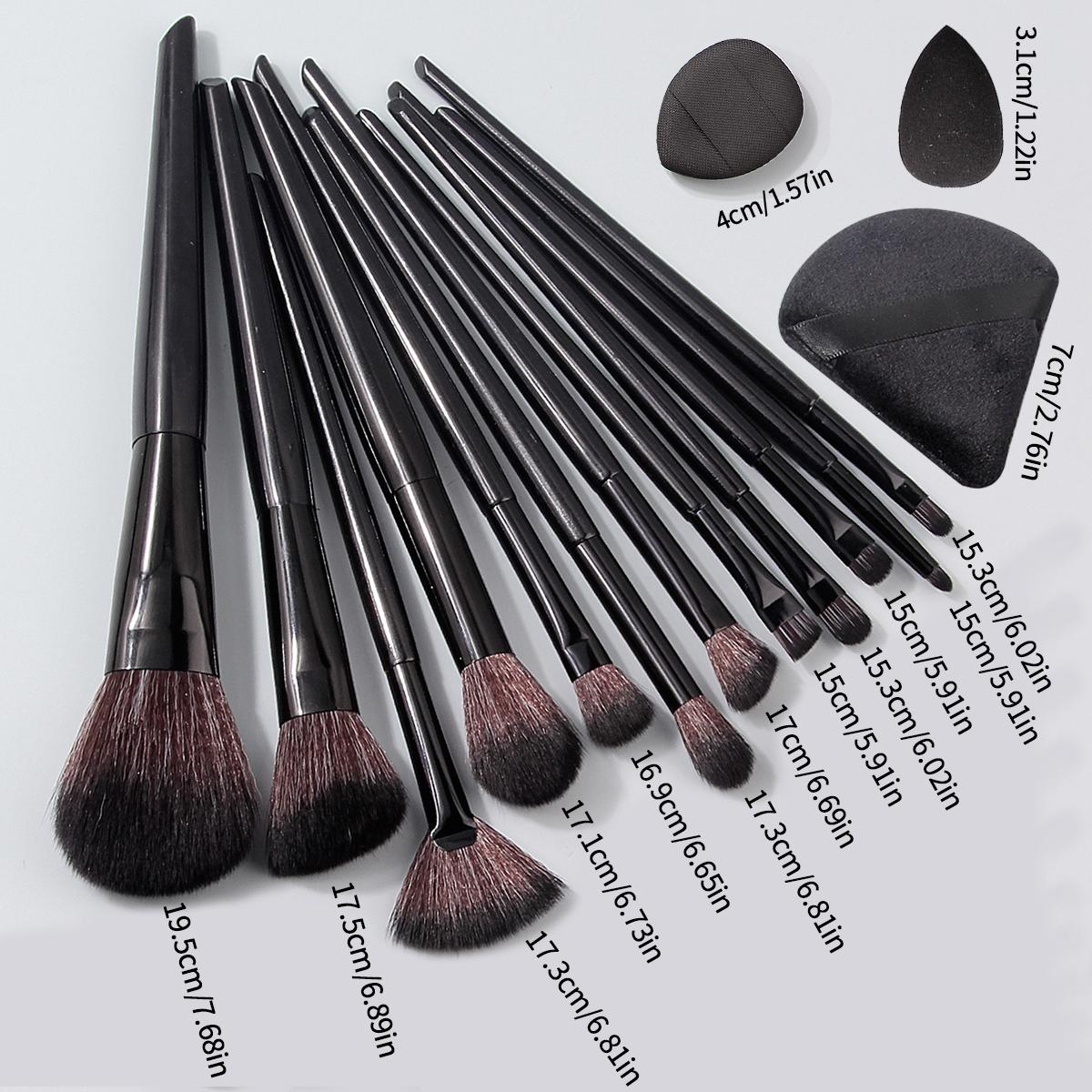 6/12/18PCS multi-specification makeup brush set: Soft multi-purpose Facial makeup set brush & Flocking triangular powder Puff & Mini sponge egg/Powder puff Cosmetics Makeup Tool Makeup Brushes Set