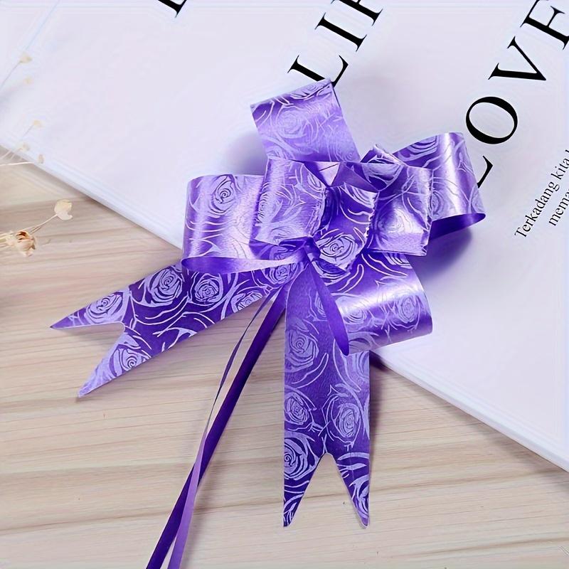 20pcs Rose Print Pull Bows 10 Colors 5.5Inch Large Pull Bows Ribbon Perfect for Gift Box And Bag Wrapping, Basket Decoration, Christmas Tree Decor, Weddings, Birthdays And Party