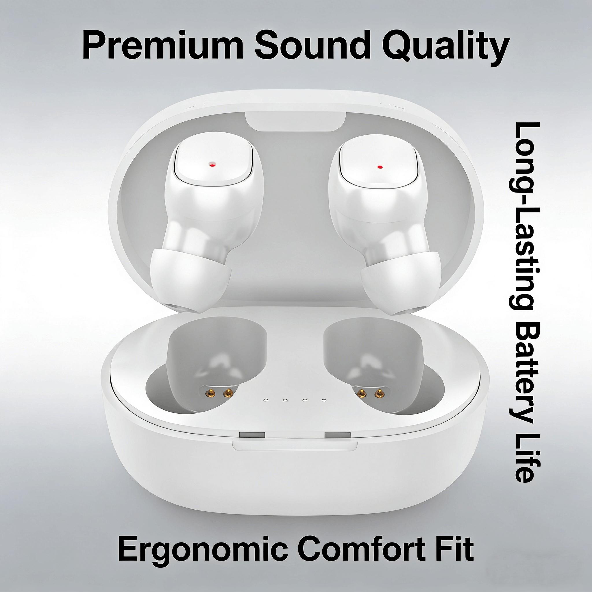 Wireless Earbuds, HiFi Sound Quality, Bluetooth-compatible 5.3, Compatible with Android & AirPods, In-Ear Design, USB PD Charging, Lithium Polymer Battery