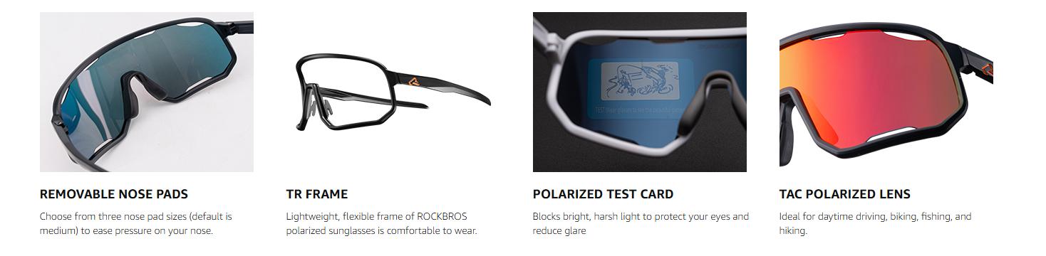 ROCKBROS Polarized Sunglasses for Men Women UV Protection Cycling Sunglasses Sport Glasses 3 Lenses ROCKBROS Polarized Sunglasses for Men Women UV Protection Cycling Sunglasses Sport Glasses 3 Lenses