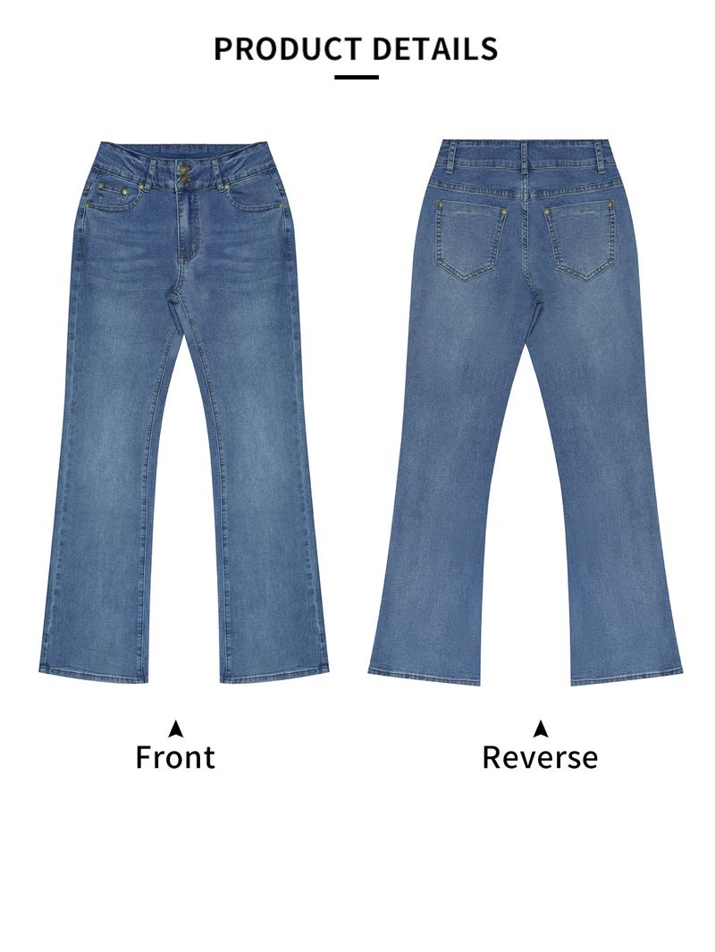 NVFelix Women's Luscious Curvy Bootcut Mid-Rise Bling Insta Stretch Juniors Jeans