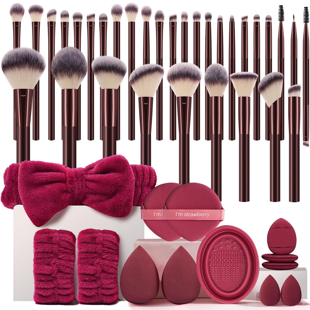 Multi-Piece Makeup Brush Set with Sponge, Premium Beauty Tool Kit, Makeup Brushes Set, Perfect for Flawless Makeup, Ideal for Makeup Enthusiasts