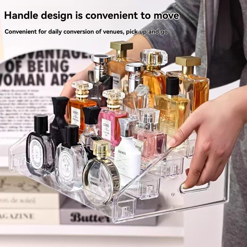 5 Layer Multi-Layer Perfume and Cosmetic Storage Box, Makeup Organizer Box, Beauty Organizer Box, Staircase Rack Organizer for Vanity Table, Bathroom Countertop, Space-Saving Design, Multifunctional Storage Solution, Cosmetics Organizer Storage