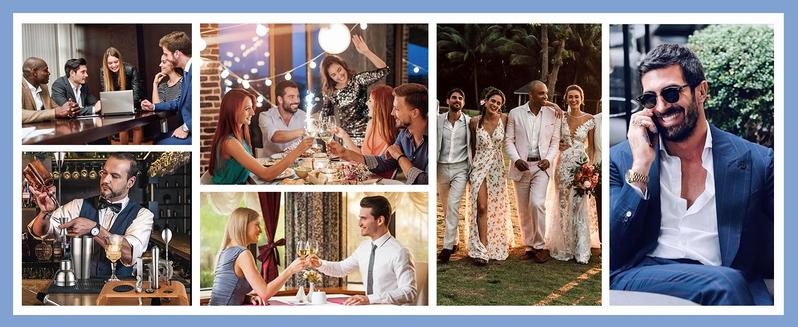 3-Pack Alimens&Gentle Men's Stain Sheild Business Casual Dress Shirts - Slim Fit Long Sleeve Button Down Shirt