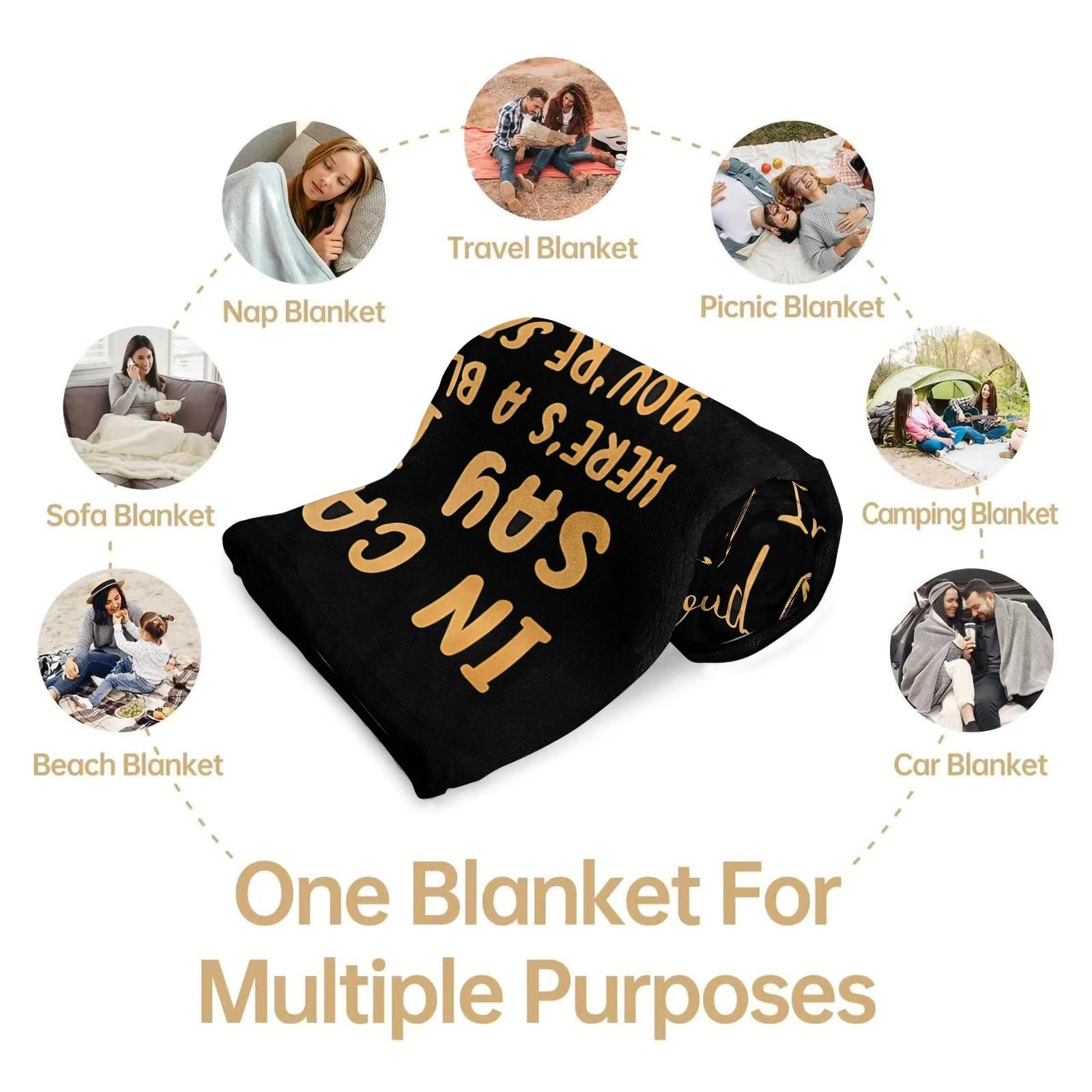 Blessing printed pattern blanket, suitable for all seasons, suitable for beds, sofas, cars, room decorations, and gifts, suitable for children or adults
