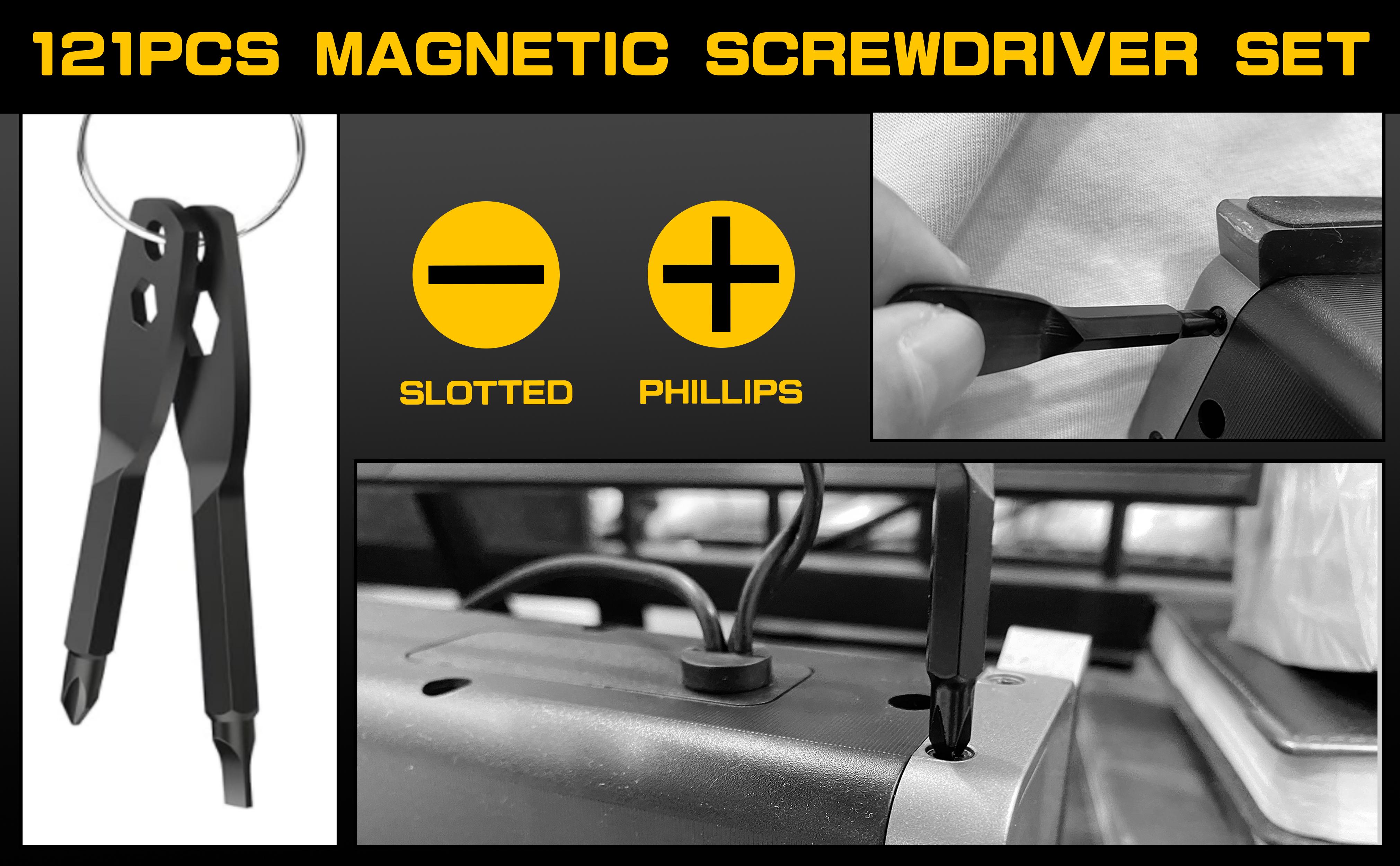 DARK DUCK 121-Pc Chrome Vanadium Steel Screwdriver Set - Magnetic Hex/Flat/Star Heads, Non-Slip Grip & Storage Rack - Ultimate DIY Tool Kit for Woodworking/Mechanics (Includes Bowl/Gloves/Nail Puller) Industrial Heavy Duty DARK DUCK 121-Pc Chrome Vanadium Steel Screwdriver Set - Magnetic Hex/Flat/Star Heads, Non-Slip Grip & Storage Rack - Ultimate DIY Tool Kit for Woodworking/Mechanics (Includes Bowl/Gloves/Nail Puller) Industrial Heavy Duty