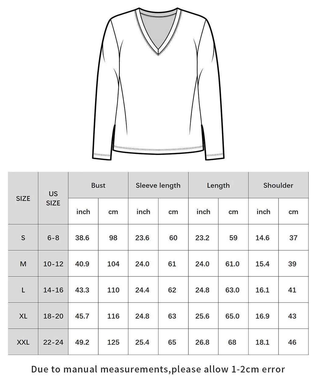 QUALFORT Women's V Neck Sweater 100% Cotton Soft Knit Pullover Sweaters